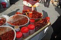 Food stall selling yangnyeom gejang (양념게장), marinated crabs in gochujang sauce (Korean chili pepper condiment).