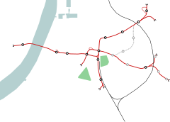 Sport is located in the Antwerp premetro network