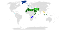 Countries with declared state religions (specific)