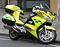 A Honda ST series motorcycle ambulance operated by the London Ambulance Service