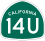 State Route 14U marker
