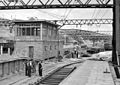 new station and signalbox under construction in 1953