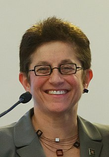 A photo of Gigi Sohn from the Public Knowledge IP3 awards event in 2012