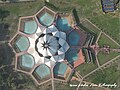 Drone shot of The Lotus Temple, 2023