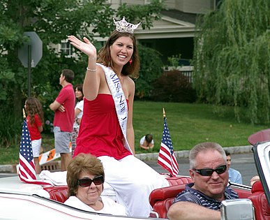 Ashley Fairfield, Miss New Jersey 2008, at the 2008 Montclair 4th of July Parade