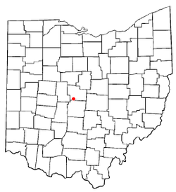 Location of Powell in Ohio