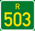 Regional route R503 shield