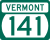 Vermont Route 141 marker