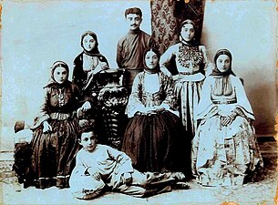 Yusif Vazir Chamanzaminli with his family.