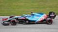 2021: Fernando Alonso driving the Alpine A521 at the 2021 Austrian Grand Prix