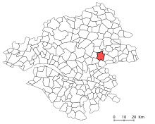 Map of Loire-Atlantique with the location of Ligné highlighted
