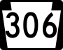 Pennsylvania Route 306 marker