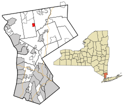Location of Yorktown Heights, New York