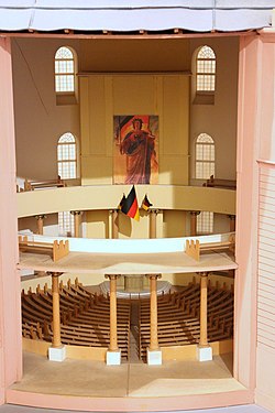 A maquette of the Paulskirche in the Memorial to the Freedom Movements