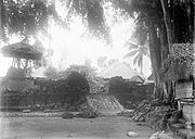 Collapsed houses after the earthquake in Bali