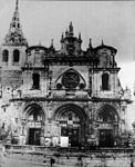 Cathedral of Cuenca before the 1902 lightning strike and subsequent lowly restoration of the facade.