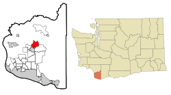 Location of Lewisville, Washington