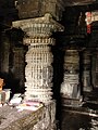 Ornate pillars inside mantapa