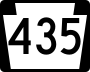 Pennsylvania Route 435 marker