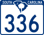 South Carolina Highway 336 marker