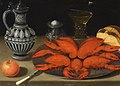 Laid table with lobster meal, Lempertz