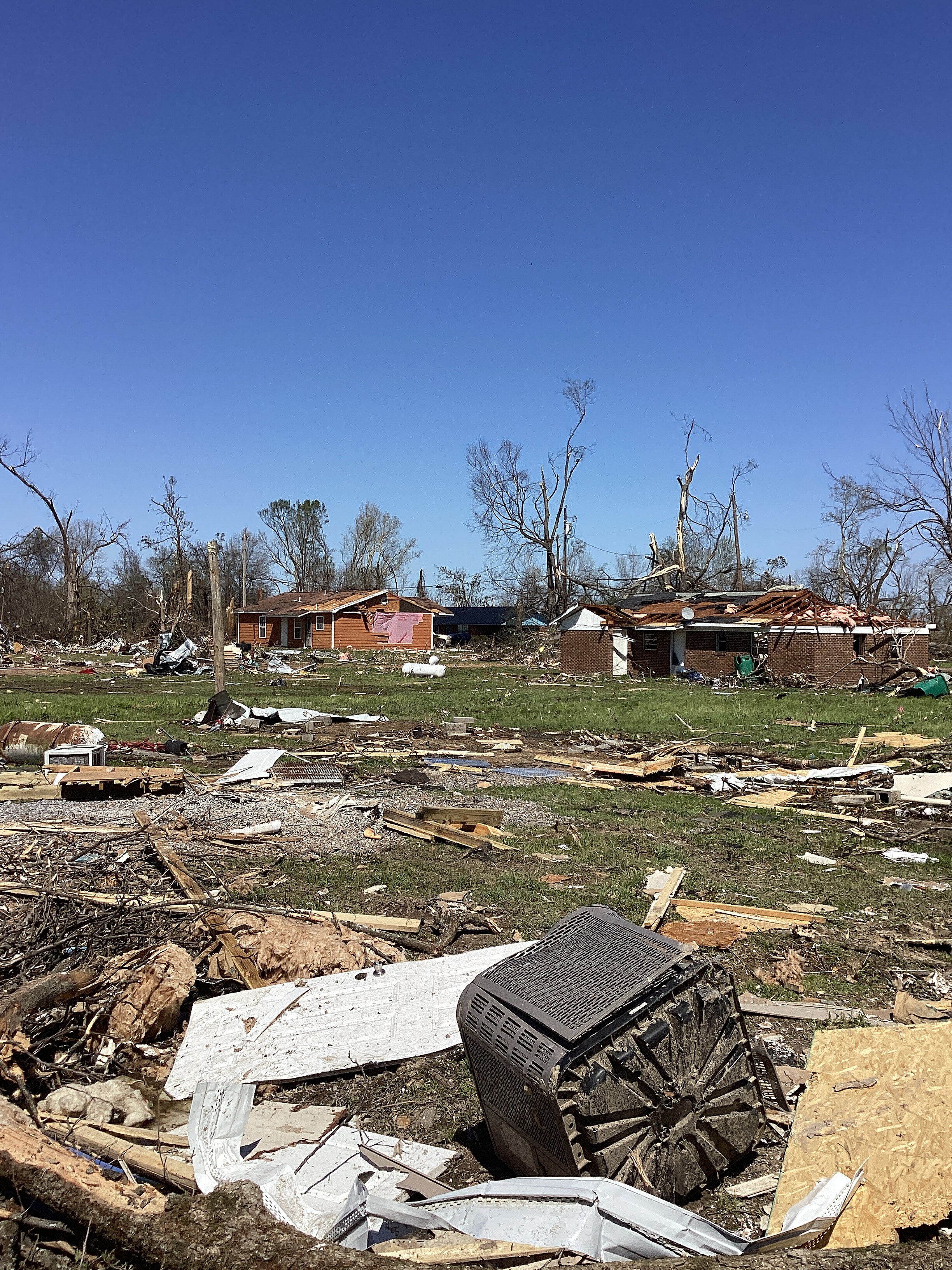 Widespread EF2 damage in Silver City, Mississippi.