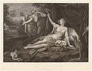 Giovanni Folo after Bernardino Nocchi, "Diana Woken by Nymphs," c. 1800–1836, engraving and etching