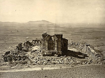 Ruins of the Martand Sun Temple after being destroyed on the orders of the Sultan of Kashmir, Sikandar the Iconoclast, in the early 15th century, with demolition lasting a year.