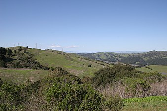 Looking northeast towards San Pablo Reservoir from "Inspiration Point" in Tilden, March 2006