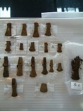 A selection of bronze axeheads from a Bronze Age hoard discovered at Tisbury