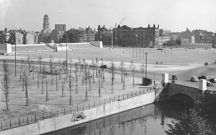 The Marx-Engels-Platz on the former ground of the palace and Schlossplatz, 1951
