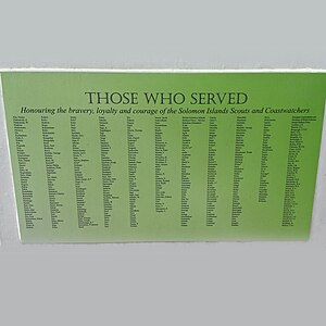 Plaque of names