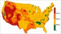 The geothermal resources map of the United States.