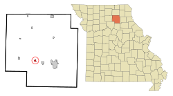 Location in Macon County and the state of Missouri