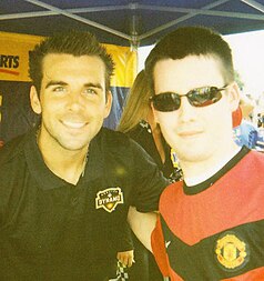 Me with former Houston Dynamo defender Mike Chabala before the 2010 MLS All-Star Game