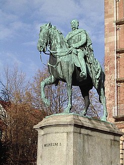 Equestrian statue to Kaiser Wilhelm I in Nuremberg