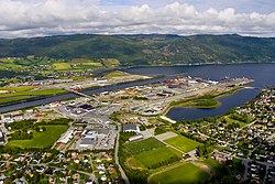 View of the town of Orkanger