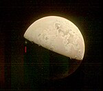 Io, viewed by JunoCam (15 October 2023) Volcanic plume
