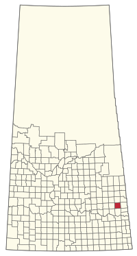 Location of the RM of Saltcoats No. 213 in Saskatchewan