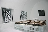 A room at the Icehotel
