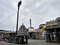 Balipeeta, Flagpost and Nandhi mandapa in front of the shrine