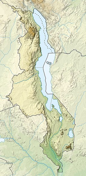 Map showing the location of Nyika National Park