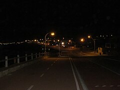 Looking north from near Watermans Bay at night