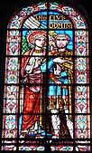 Stained glass inside the Cathédrale Saint-Front de Périgueux