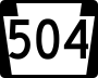 Pennsylvania Route 504 marker