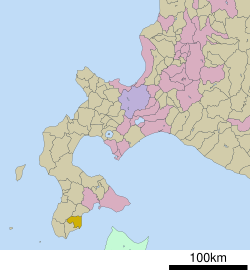 The location of Shiriuchi in Oshima Subprefecture.