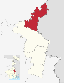 Location of Tehatta subdivision