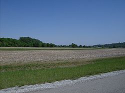 Farmland in southern Urbana Township