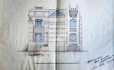 Design of Kozarovsky Mansion, signed by the author, 1909