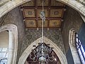 Chancel canopy, wall decorations & chandelier